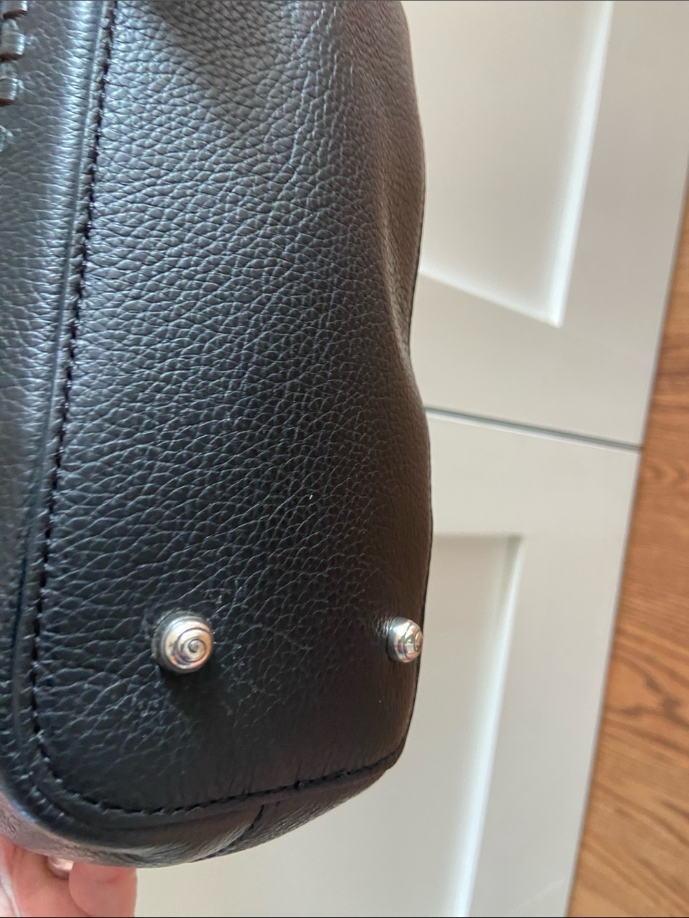 Brighton Black Leather Tote with Embossed Medallion and Tassel - Picture 12 of 15